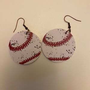 Baseball Drop Earrings